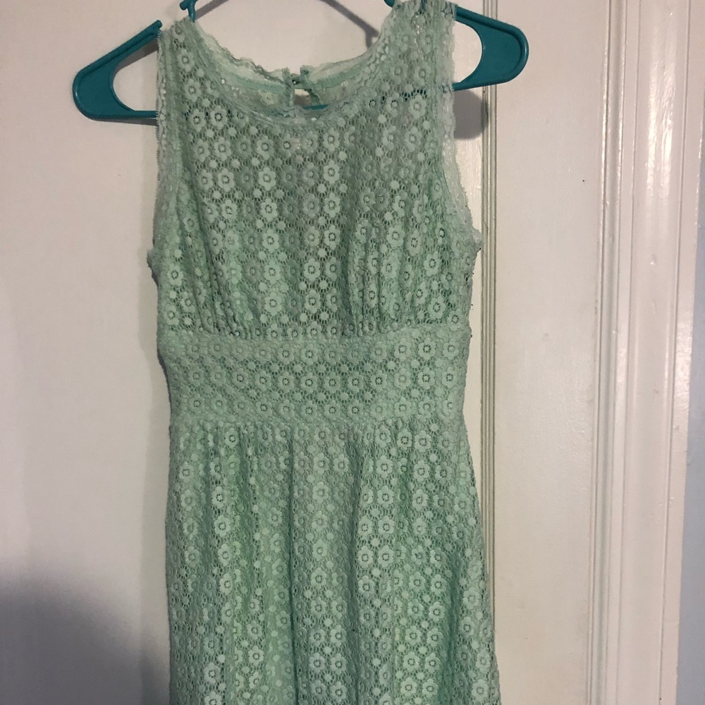 mint lace dress